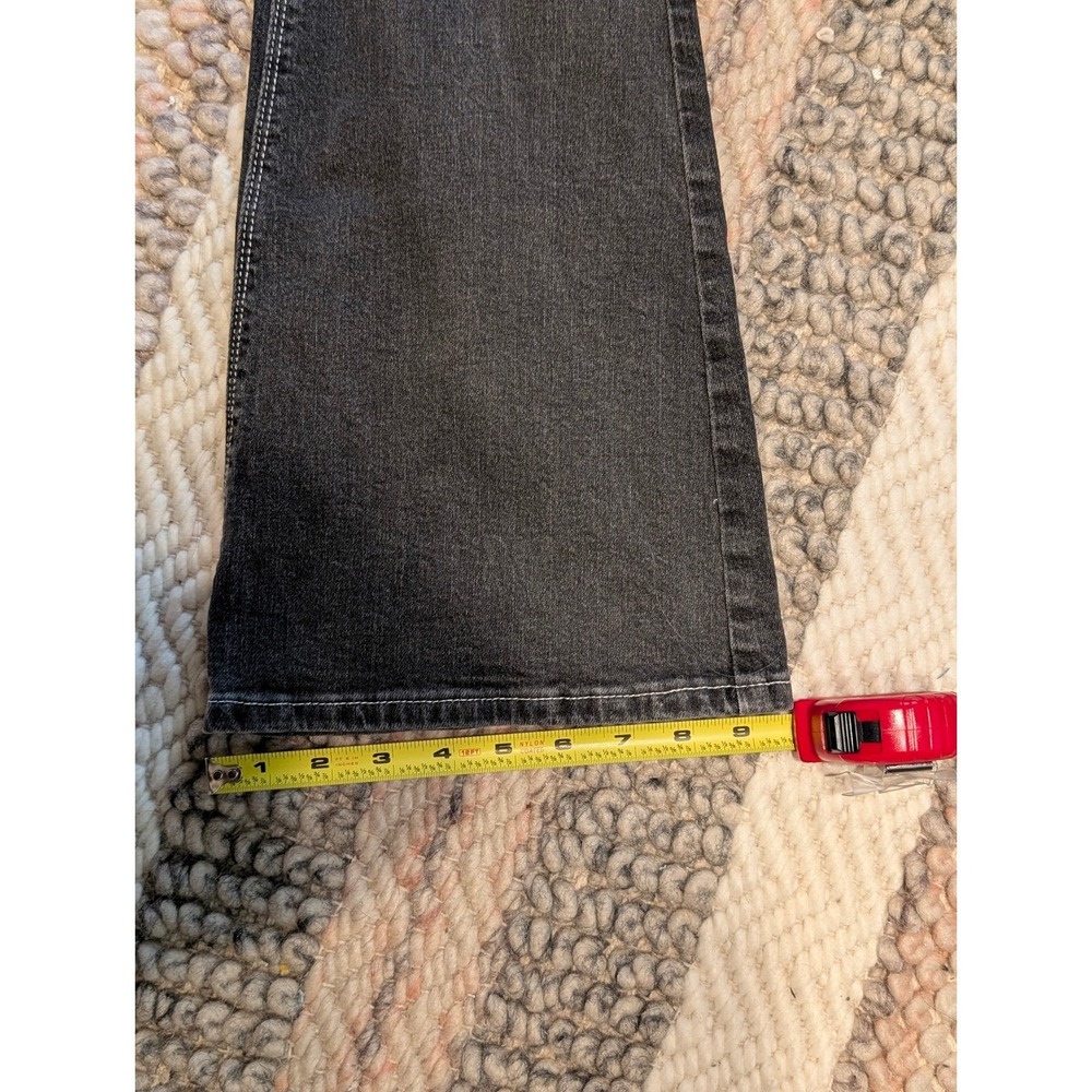 PacSun Charcoal Gray Side Zip Flare Jeans Contrast Stitch size 25x32 Retro Y2k - Picture 10 of 10
